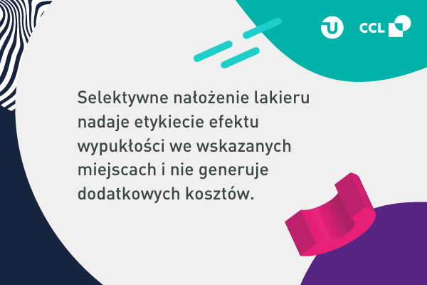 cyfrowy lakier wypukły na etykietach