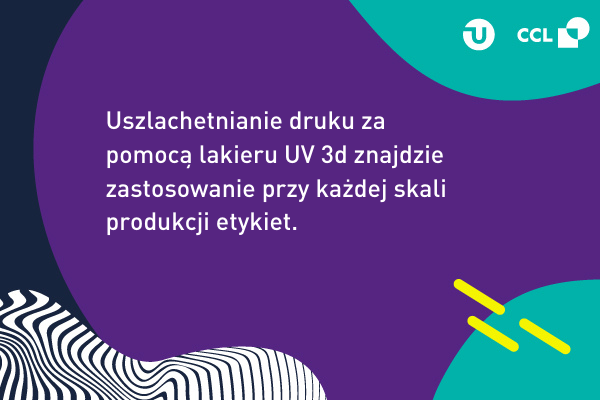 lakier wypukły na etykietach