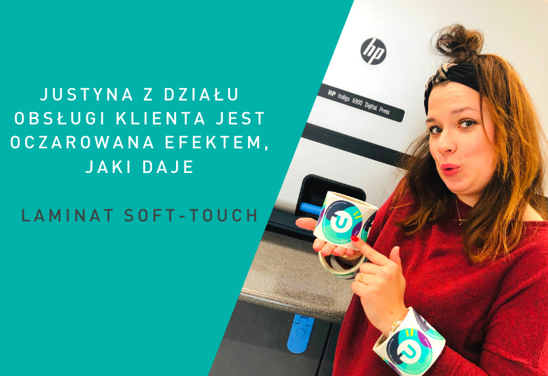 etykiety z laminatem soft-touch