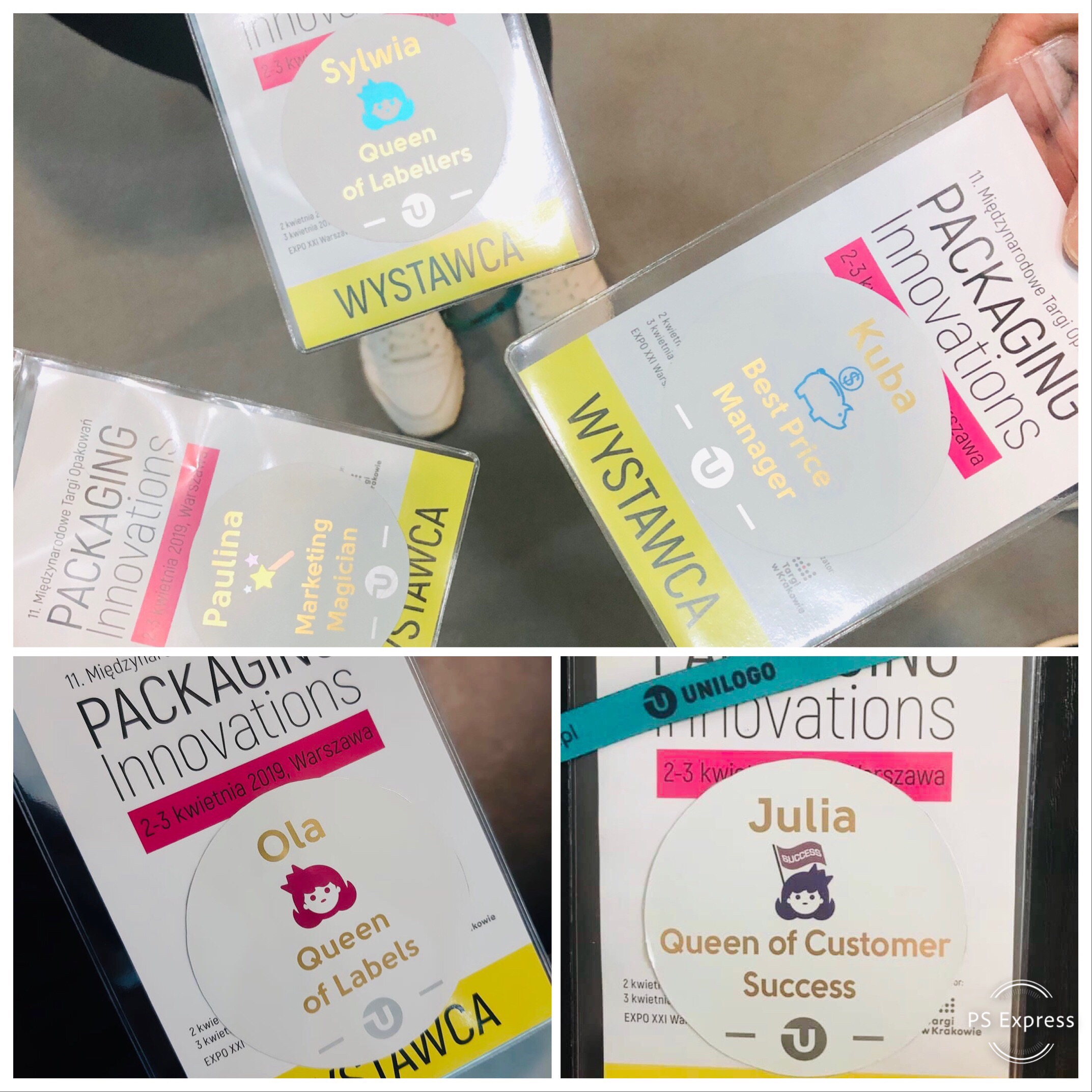 personalizowane etykiety imienne na targi Packaging Innovations 2019
