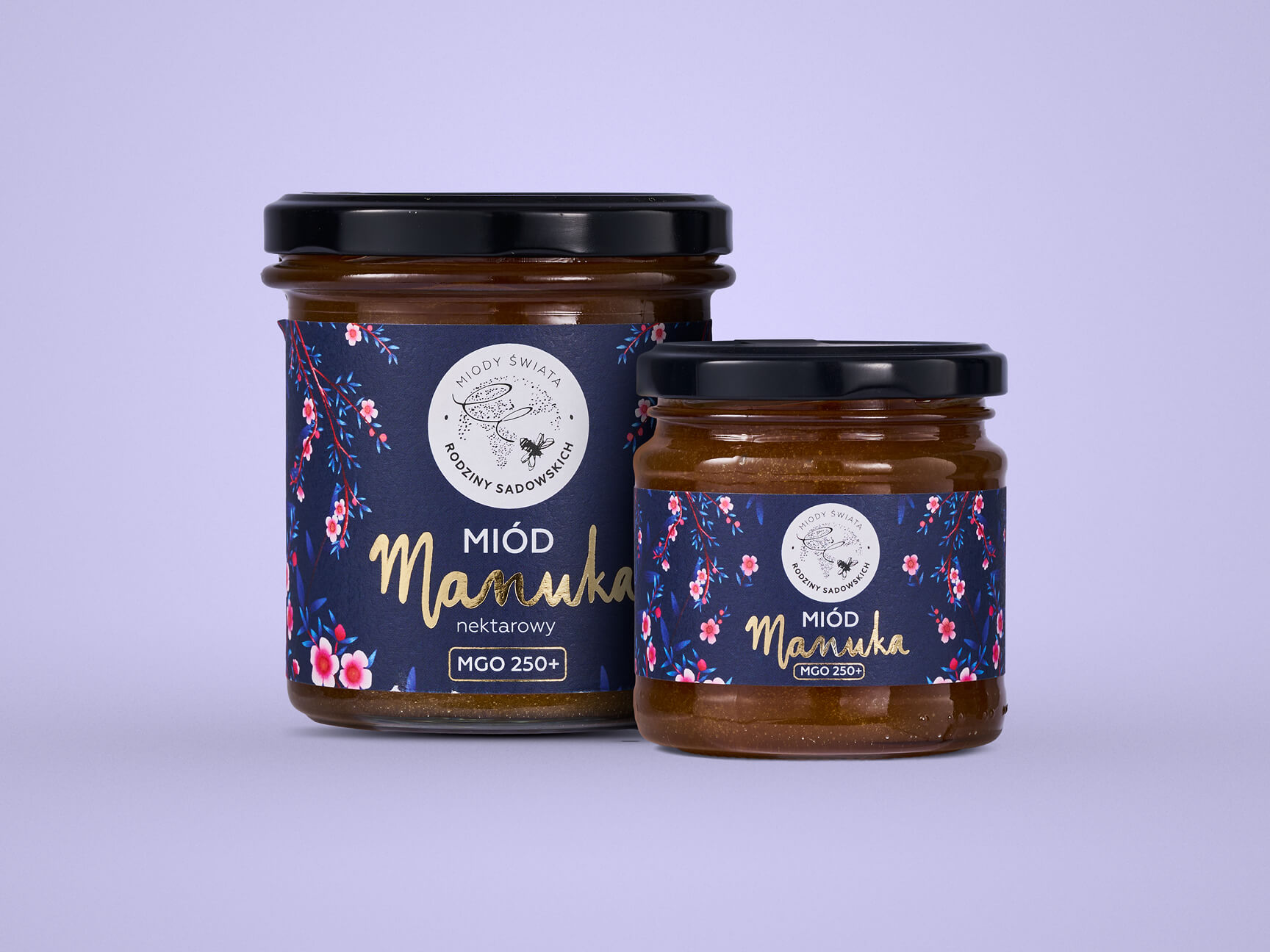 Etykiety na artykuły spożywcze: Miody Manuka Pasieki Sadowskich